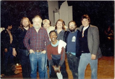 Danny Ott with Garth Hudson, Levon Helm, Gerald Johnson, Mike Reilly and Rick Danko